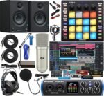 PreSonus Studio 24c 2x2 Audio/MIDI Interface Complete Studio Bundle With Software Kit, ATOM MIDI/Production Pad Controller, Eris E3.5 Pair Monitors & Adjustable Suspension Boom Arm + HD7 Headphones