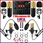 2 stúdió felvételkészlet podcast berendezéscsomag zenei keverő 2 mikrofon BM-800
