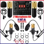 2 stúdió felvételkészlet podcast berendezéscsomag zenei keverő 2 mikrofon BM-800