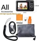 Digital Camera, Dummy Camera For Kids With 64GB Card FHD1080P 16x Zoom Anti Shake Exquisite Compact And Portable For Boys, Girls Kids. Pink - Image 3