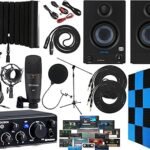 PreSonus AudioBox GO USB-C Audio Interface Creator Recording Bundle With Studio One Artist Software Pack, Eris E3.5 Studio Monitors, HD7 Headphones & 24 Pc Acoustic Foam Wedge Panels & Isolation Booth