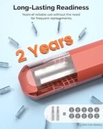 ETENWOLF T300 Digital Tire Pressure Gauge 3-200 PSI, Industrial Tire Gauge Calibrated To ANSI B40.7 Grade 2APlus-Minus 0.5%, Replaceable AAA Batteries Vivid Orange - Image 3