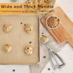 Fayomir Cookie Scoop Set - Small1 Tbsp, Medium2 Tbsp, Large3 Tbsp - Cookie Dough Scoop, Cookie Scoops for Baking Set of 3, Heavy-Duty 188 Stainless Steel Melon Baller Scoop Ice Cream Scoop - Image 2