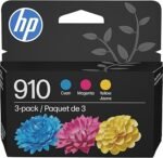 HP 910 Cyan, Magenta, Yellow Ink Cartridges 3-Pack | Works With OfficeJet 8010, 8020 Series, OfficeJet Pro 8020, 8030 Series | Eligible For Instant Ink | 3YN97AN