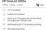 HP DeskJet 2855e Wireless All-in-One Color Inkjet Printer, Scanner, Copier, Best-for-home, 3 Months Of Instant Ink Included, Single-band Wi-Fi Connectivity 588S5A - Image 4