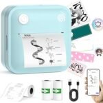 Lopevi Label Maker Machine - Portable Bluetooth Mini Label Printer - Smartphone Handheld Thermal Sticker Small Labeler Multiple Templates Font Icon Inkless Custom Label For Home Kids School Items