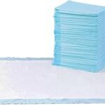 Amazon Basics Puppy Pads With Quick-Dry 5-Layer Leak-Proof Design For Potty Training, X-Large Size 28 X 34 Inch, Pack Of 40, Blue & White